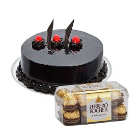 Truffle Cake With Ferrero Rocher